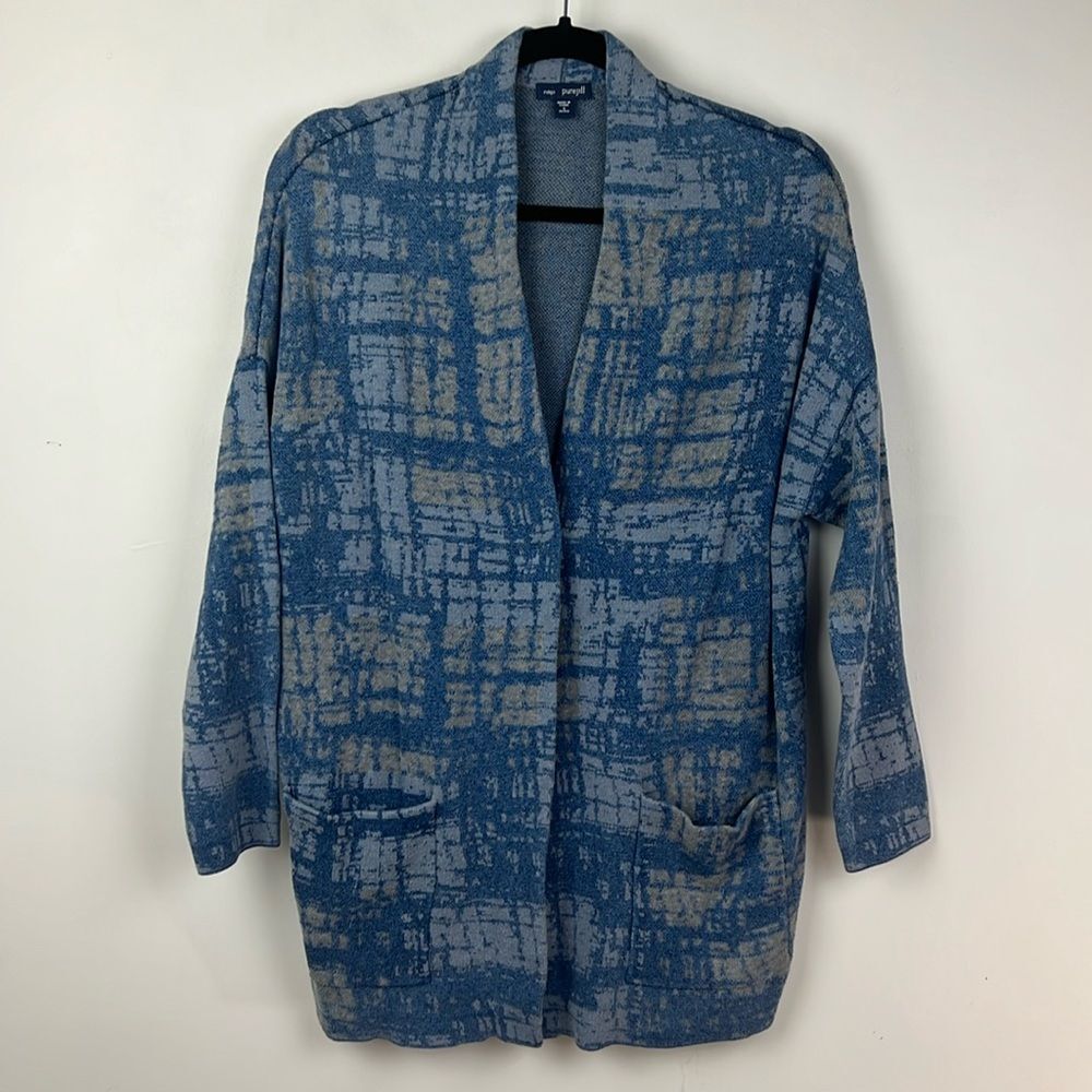 PureJill by J. Jill Indigo Blue Relaxed Open Cardigan Women’s Size SP